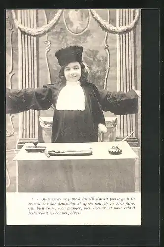 AK Mais est-ce sa faute à lui s`il n`avait..., Kleiner Anwalt an der Kanzel, Jura