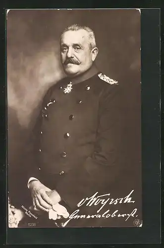 AK Generaloberst von Woyrsch mit Pour-le-Mérite-Abzeichen