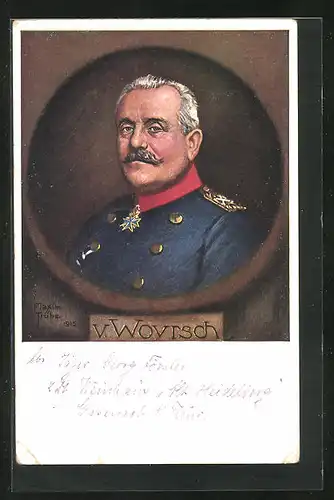 AK Generaloberst von Woyrsch mit Pour-le-Mérite-Abzeichen