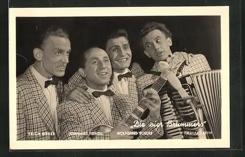 AK Musikergruppe Die vier Brummers, Erich Weber, Johannes Frenzel, Wolfgang Roeder und Eberhard Keyn