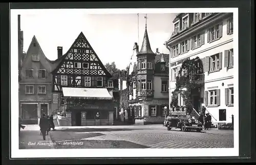 AK Bad Kissingen, Marktplatz, Gasthaus Weigand`s