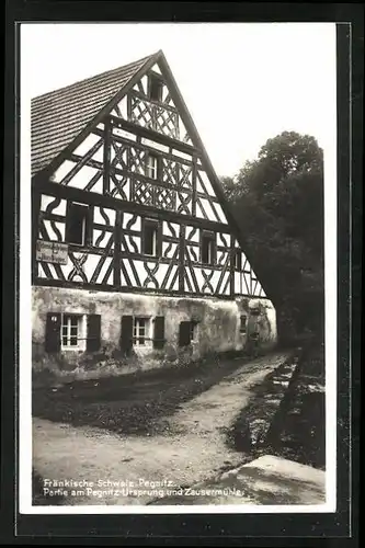 AK Pegnitz, Partie am Pegnitz-Ursprung und Zausermühle