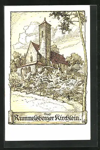 Künstler-AK Rummelsberg, Das Rummelsberger Kirchlein