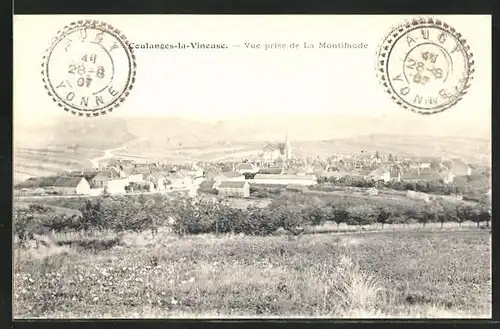 AK Coulanges-la-Vineuse, Vue prise de La Monitfaude