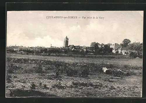 AK Coulanges-sur-Yonne, Vue prise de la Gare