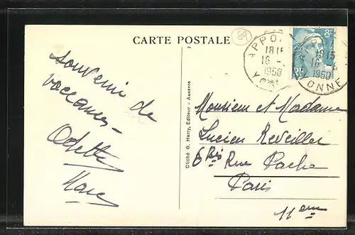 AK Appoigny, Paysage aux Bords de l`Yonne