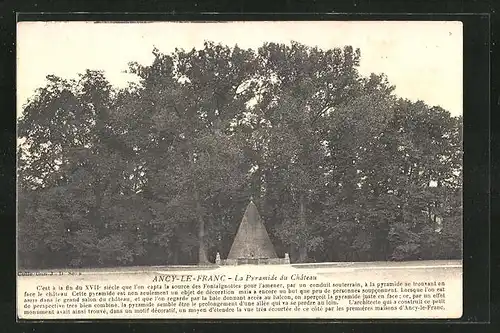 AK Ancy-le-Franc, La Pyramide du Château