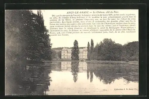 AK Ancy-le-Franc, Le Château, côte du Parc