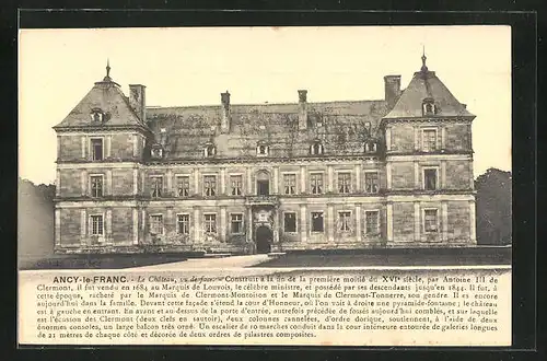 AK Ancy-le-Franc, Le Château, vu de face