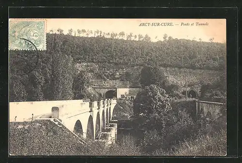 AK Arcy-sur-Cure, Ponts et Tunnels