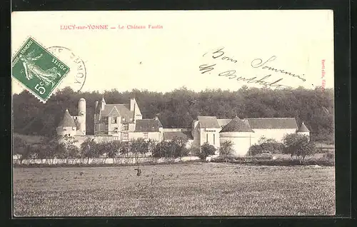 AK Lucy-sur-Yonne, Le Château Faulin