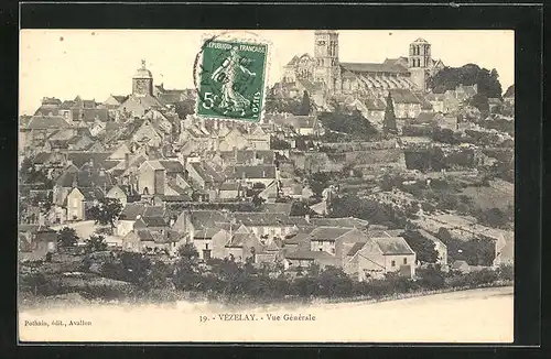 AK Vézelay, Vue Générale