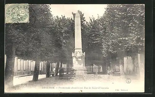 AK Brienon, Promenade aboutissant Rue de Saint-Florentin