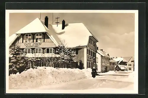 AK Hinterzarten /Schwarzwald, Café und Conditorei Imbery im Schnee