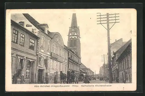 AK Mitau, Katholische Kirchenstrasse