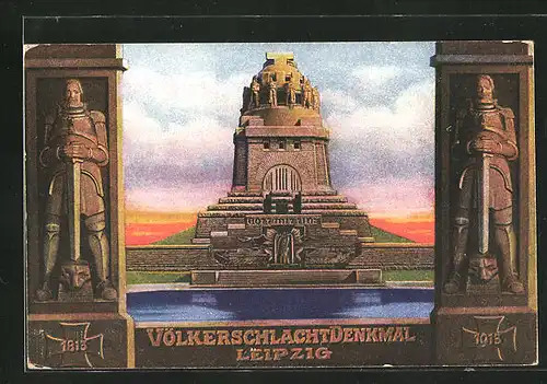 AK Leipzig, zur Weihe des Völkerschlachtdenkmals am 18. Oktober 1913