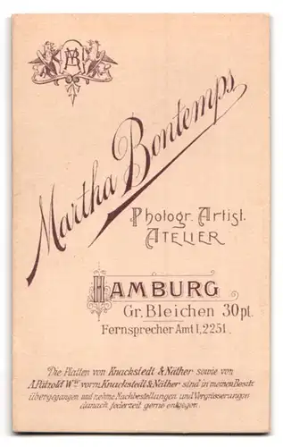 Fotografie Martha Bontemps, Hamburg, Gr. Bleichen 30, Adretter Junger Mann mit Igelfrisur