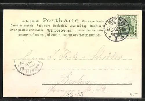 Duft-AK Schriftzug aus Blumen mit Duft