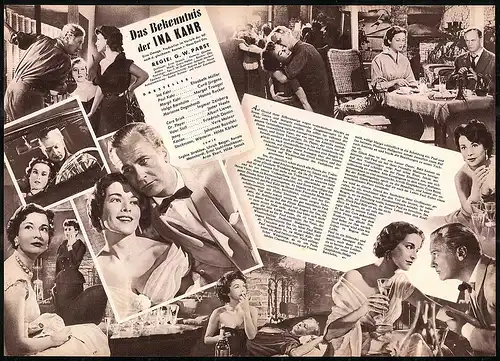 Filmprogramm Unser Haus-Programm, Das Bekenntnis der Ina Kahr, E. Müller, C. Jürgens, Regie: G. W. Pabst