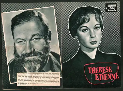 Filmprogramm DNF, Therese Etienne, Francoise Arnoul, Pierre Vaneck, Regie: Denys de la Patellière