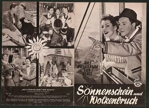 Filmprogramm DPVH, Sonnenschein und Wolkenbruch, Susi Nicoletti, Jester Naefe, Regie Rudolf Nussgruber