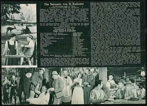 Filmprogramm DPVH, Die Sennerin von St. Kathrein, Anita Gutwell, Rudolf Lenz, Rudolf Carl, Regie Herbert B. Fredersdorf