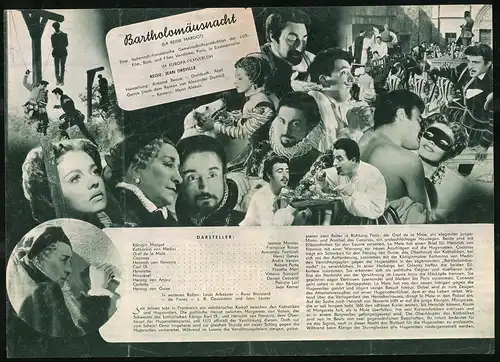 Filmprogramm IFK Nr. 2543, Bartholomäusnacht, Jeanne Moreau, Francoise Rosay, Regie Jean Dreville