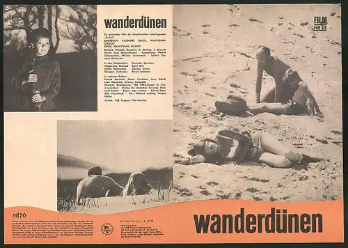 Filmprogramm FFS Nr. 11 /70, Wanderdünen, Malgorzata Braunek, Marek Walczewski, Regie Wladyslaw Slesicki