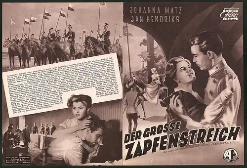 Filmprogramm DNF, Der grosse Zapfenstreich, Johanna Matz, Jan Hendriks, Regie Georg Hurdalek