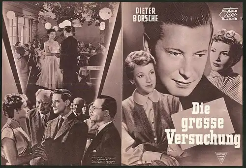 Filmprogramm DNF, Die grosse Versuchung, Dieter Borsche, Ruth Leuwerik, Carl Wery, Regie Rolf Hansen
