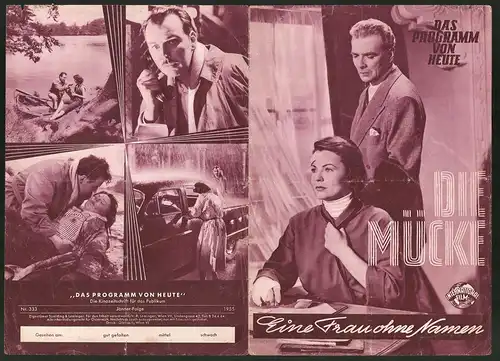 Filmprogramm DPVH Nr. 333, Die Mücke, Hilde Krahl, Margot Hielscher, Gustav Knuth, Regie Walter Reisch