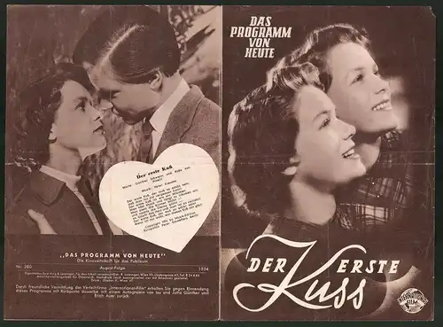 Filmprogramm DPVH Nr. 280, Der erste Kuss, Hans Nielsen, Isa u. Jutta Günther, Regie Eric Ode