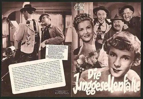 Filmprogramm DNF, Die Junggesellenfalle, Oskar Füchsl, Rudolf Carl, Franz Muxeneder, Regie Fritz Böttger