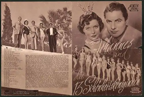 Filmprogramm DNF, Johannes und die 13 Schönheitsköniginnen, Sonja Ziemann, Rudolf Prack, Regie: Alfred Stöger