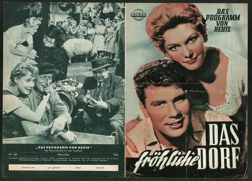 Filmprogramm Programm von Heute Nr. 444, Das fröhliche Dorf, Carl Hinrichs, Hannelore Ballmann, Regie: Rudolf Schündler