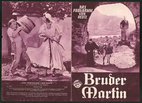 Filmprogramm Programm von Heute Nr. 300, Bruder Martin, Peter Weck, Hans Leibelt, Regie: Axel v. Ambesser