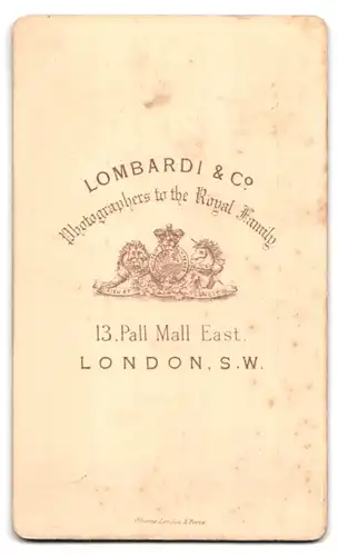 Fotografie Lombardi & Co., London-SW, 13, Pall Mall East, Portrait Geistlicher mit Henri-Quatre