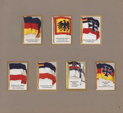 Sammelalbum 200 Bilder, Flaggen Europas Album 6, Deutsches Reich, Grossbritannien, Russland, Jugoslawien, Tschechoslowakei