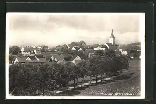 AK Waidhaus /Bayr. Ostmark, Teilansicht mit Kirche