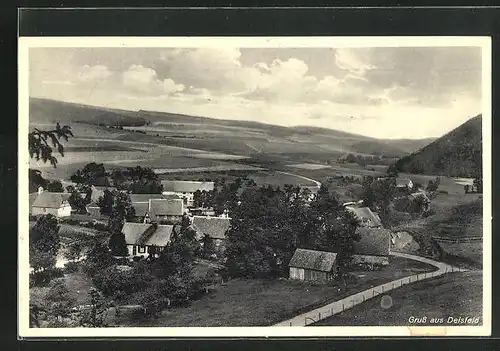 AK Deisfeld, Ortsansicht mit Fernblick