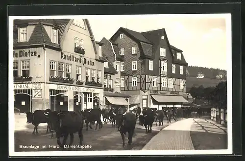 AK Braunlage /Harz, Damenkapelle, Konditorei Dietze