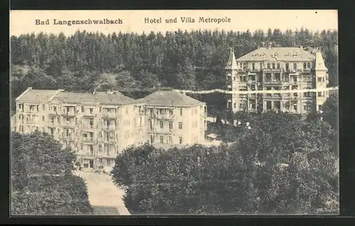 AK Bad Langenschwalbach, Hotel und Villa Metropole