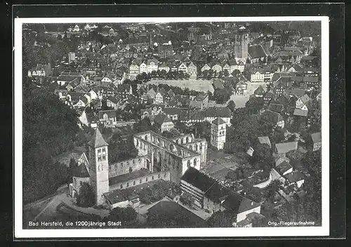 AK Bad Hersfeld, Orig.-Fliegeraufnahme der Stadt