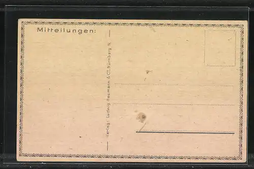 Künstler-AK Elbersroth, Ortsansicht mit Apfelbaum