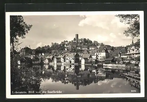 AK Lobenstein, Blick von der Inselbrücke