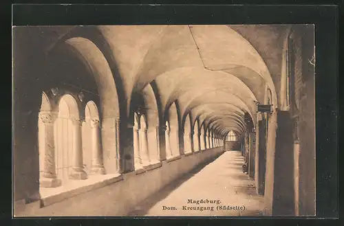 AK Magdeburg, Dom, Kreuzgang Südseite