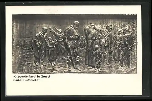 AK Gutach, Kriegerdenkmal, Linkes Seitenrelief