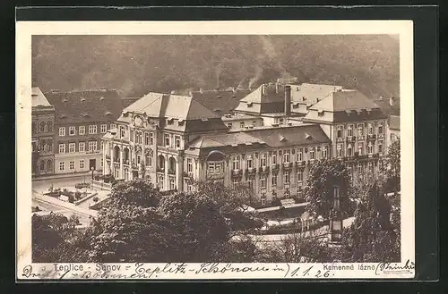 AK Teplitz Schönau / Teplice Sanov, Kamenné lázne
