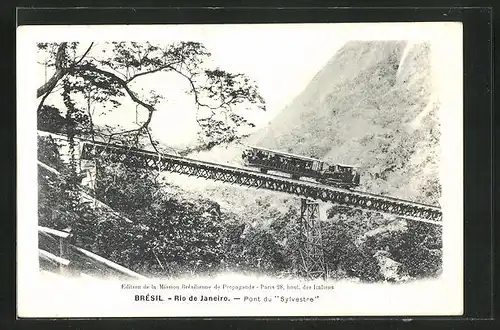 AK Rio de Janeiro, Pont du Sylvestre, Bergbahn