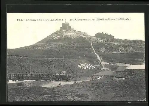 AK Sommet du Puy-de-Dome et l`Observatoire, Bergbahn